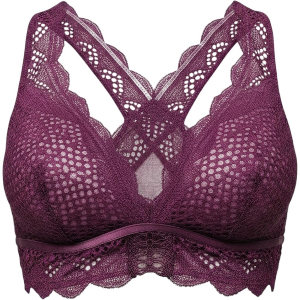 Victoria's Secret Very Sexy Bralette Plum Purple Lace Racerback Small 367134-BPV